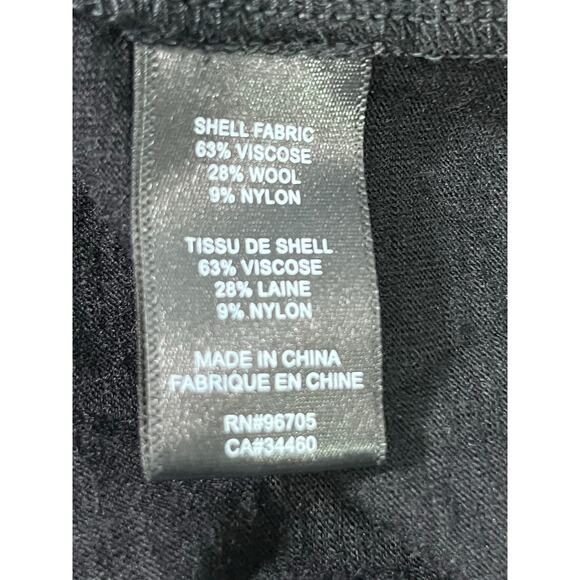 Rebecca Taylor Twist Front Blouse Small Black Wool Blend Jersey Knit Whimsigoth - Picture 6 of 6